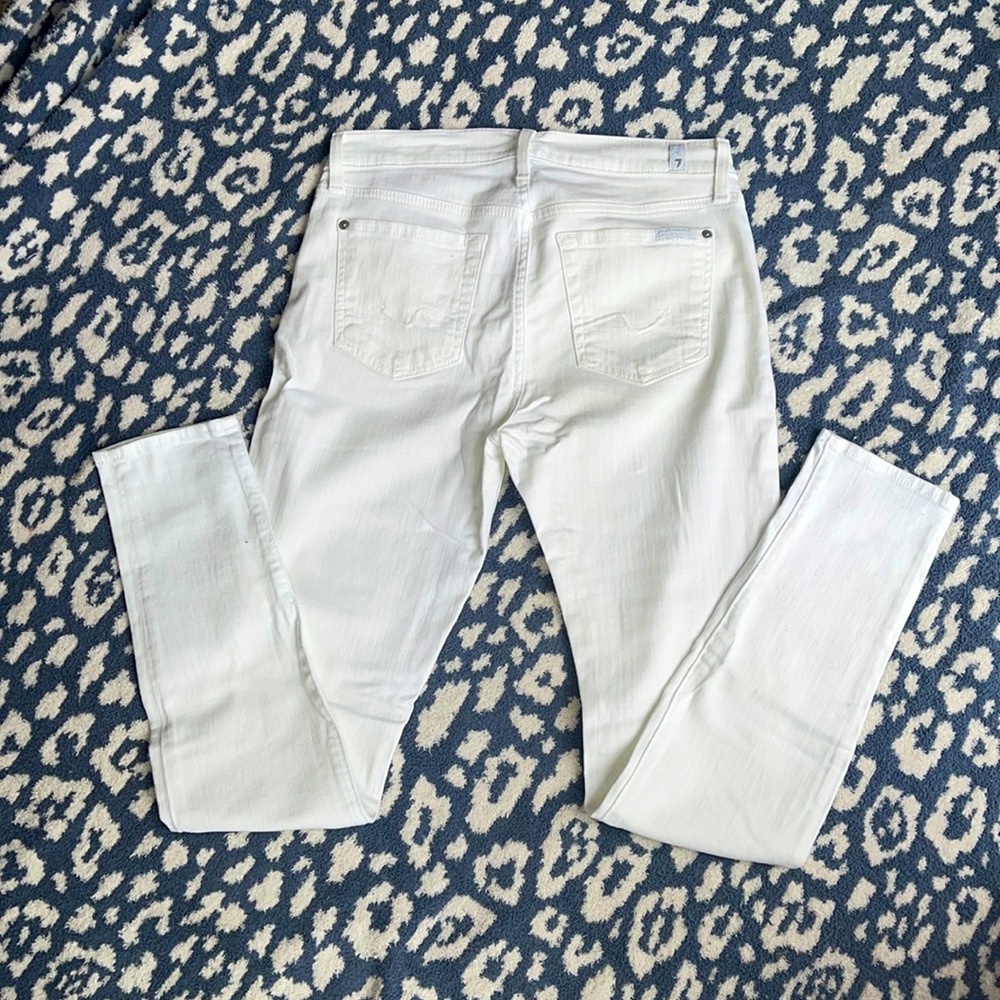 7 for all mankind white jeans